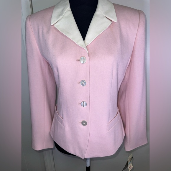 VINTAGE NWT Elegant Pink Women's Blazer & Skirt Set - Picture 6 of 11